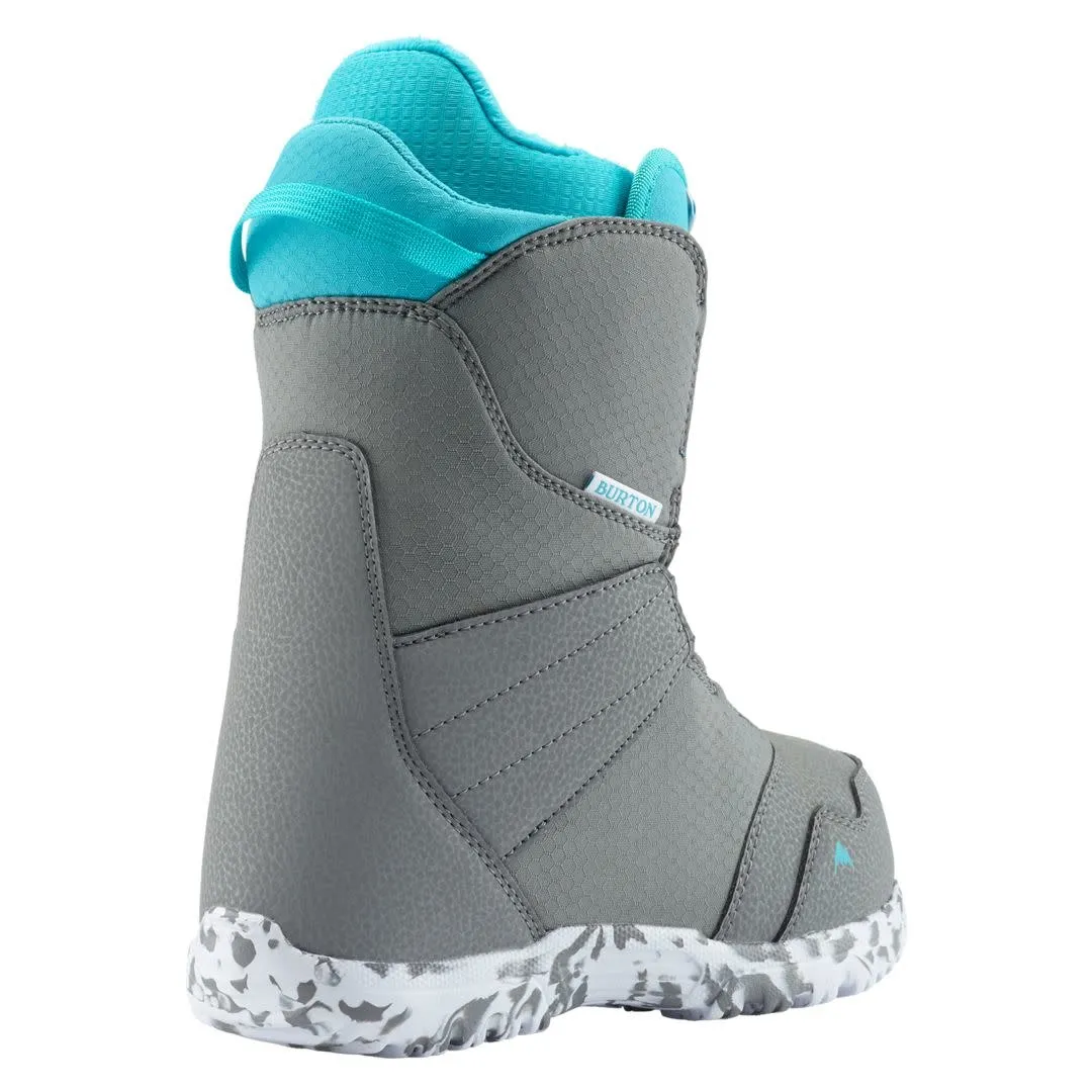 2020 Burton Zipline Boa Kids Snowboard Boots - Grey/Surf Blue