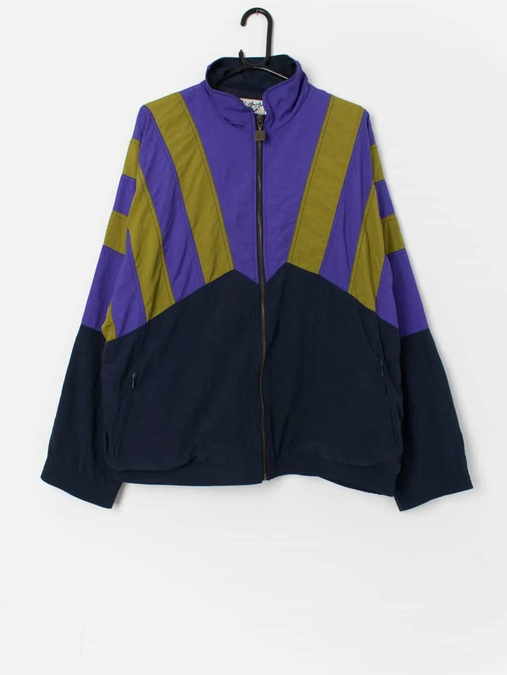 90s shell jacket purple olive green - Large / XL