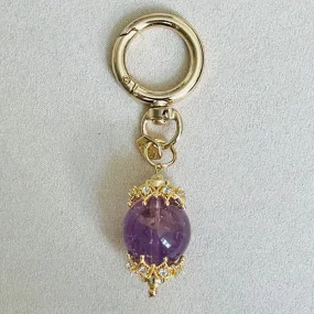 Ametrine Crystal Bag Charm Keychain