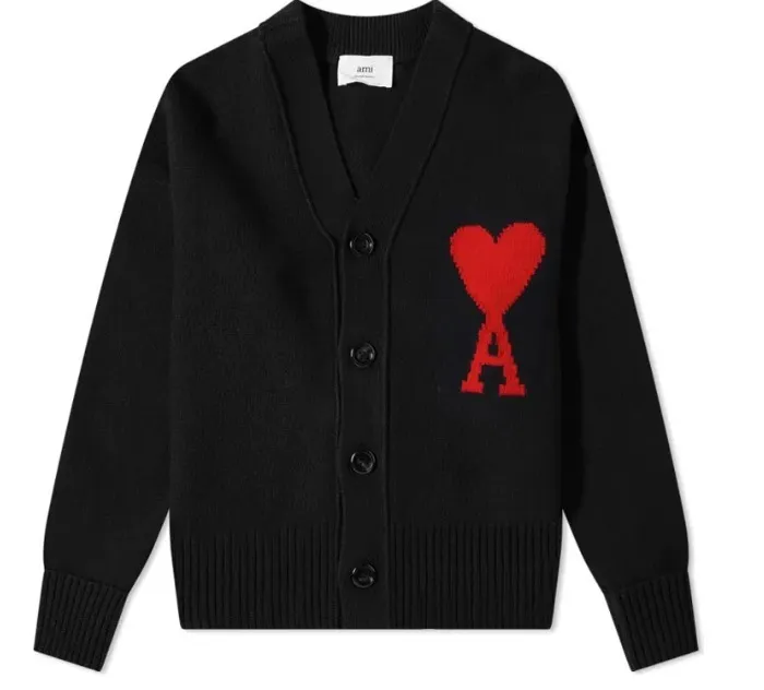 AMI PARIS Heart Unisex Wool Street Style Plain Logo Designers - SEO Result