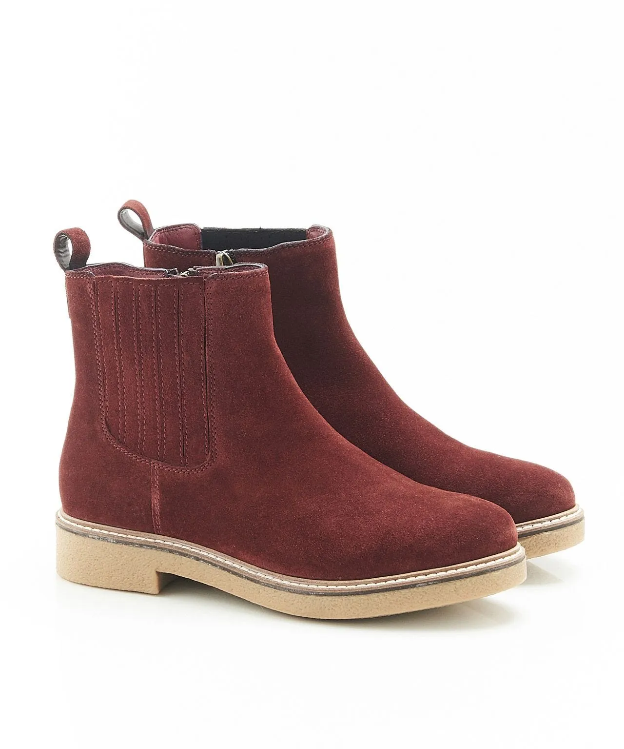 Suede Ankle Boots with Cushioned Sole