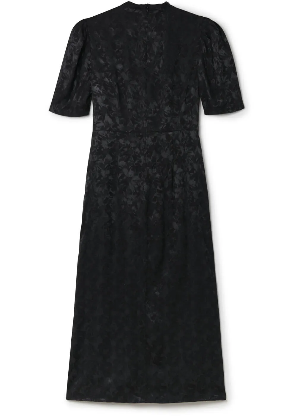 Black Another Sunday Viola Jacquard 70's Midi Dress