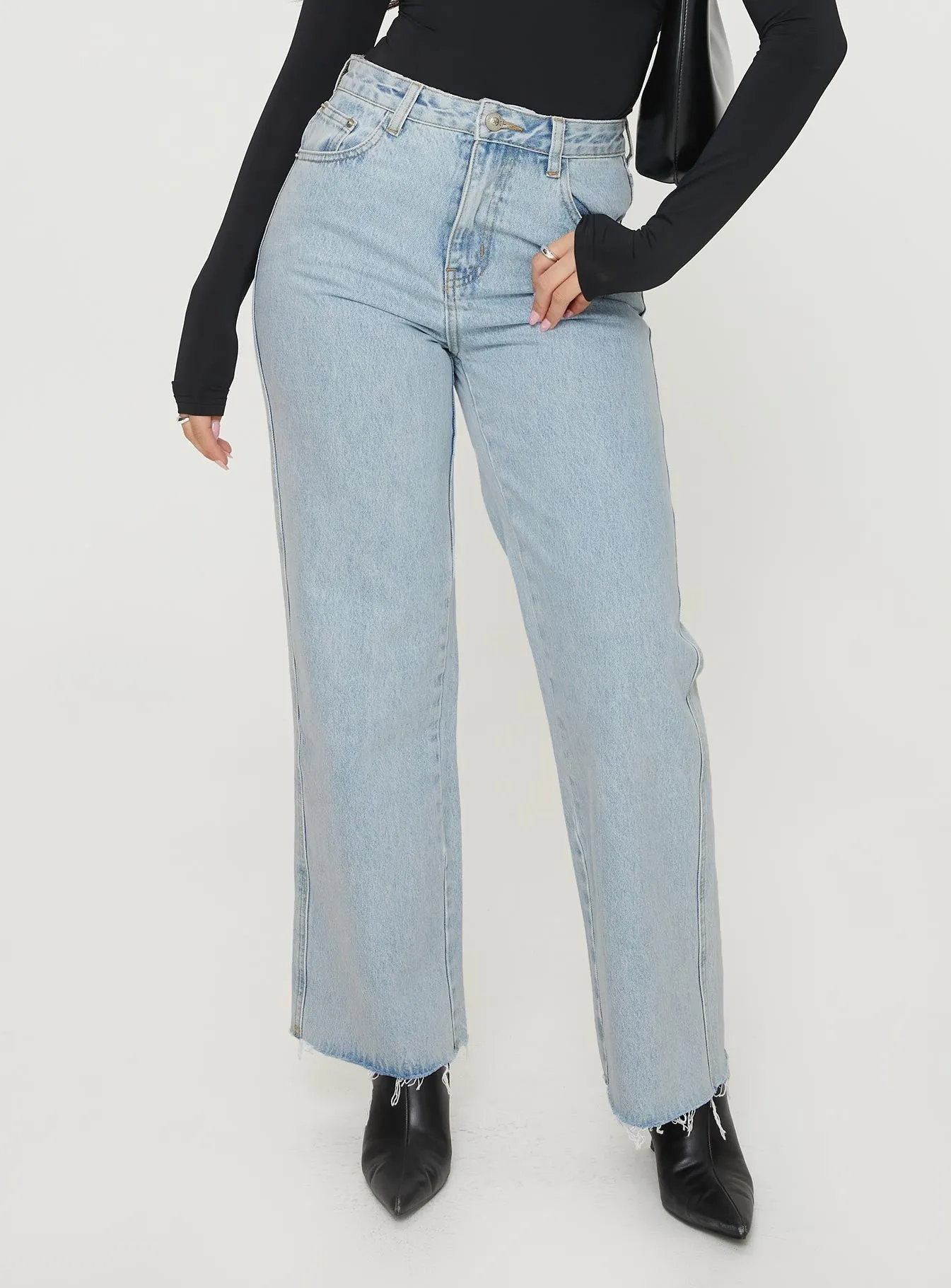 Arlington Petite Light Wash Straight Leg Denim Jeans