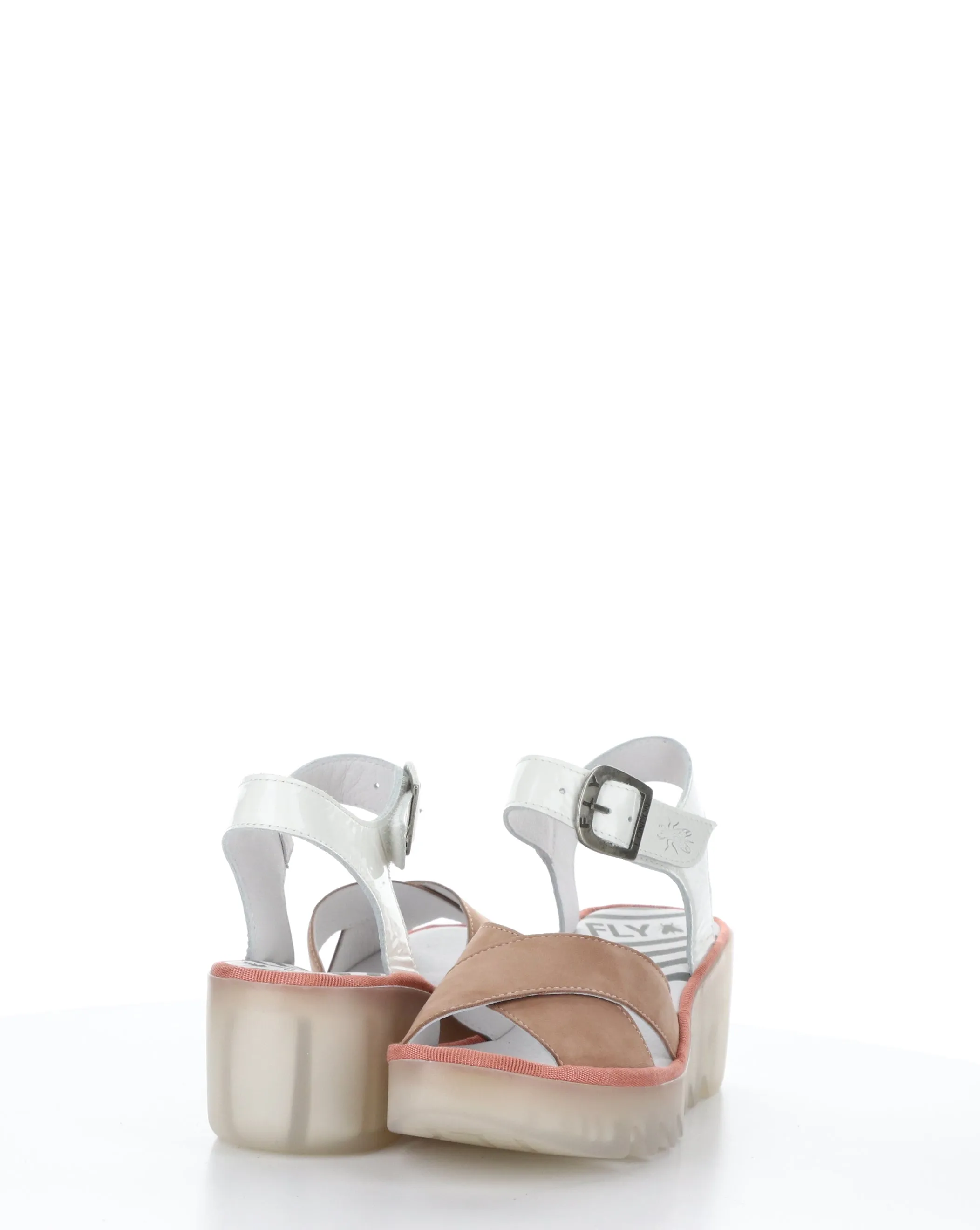 BACE411FLY Pink Off-White Round Toe Sandals