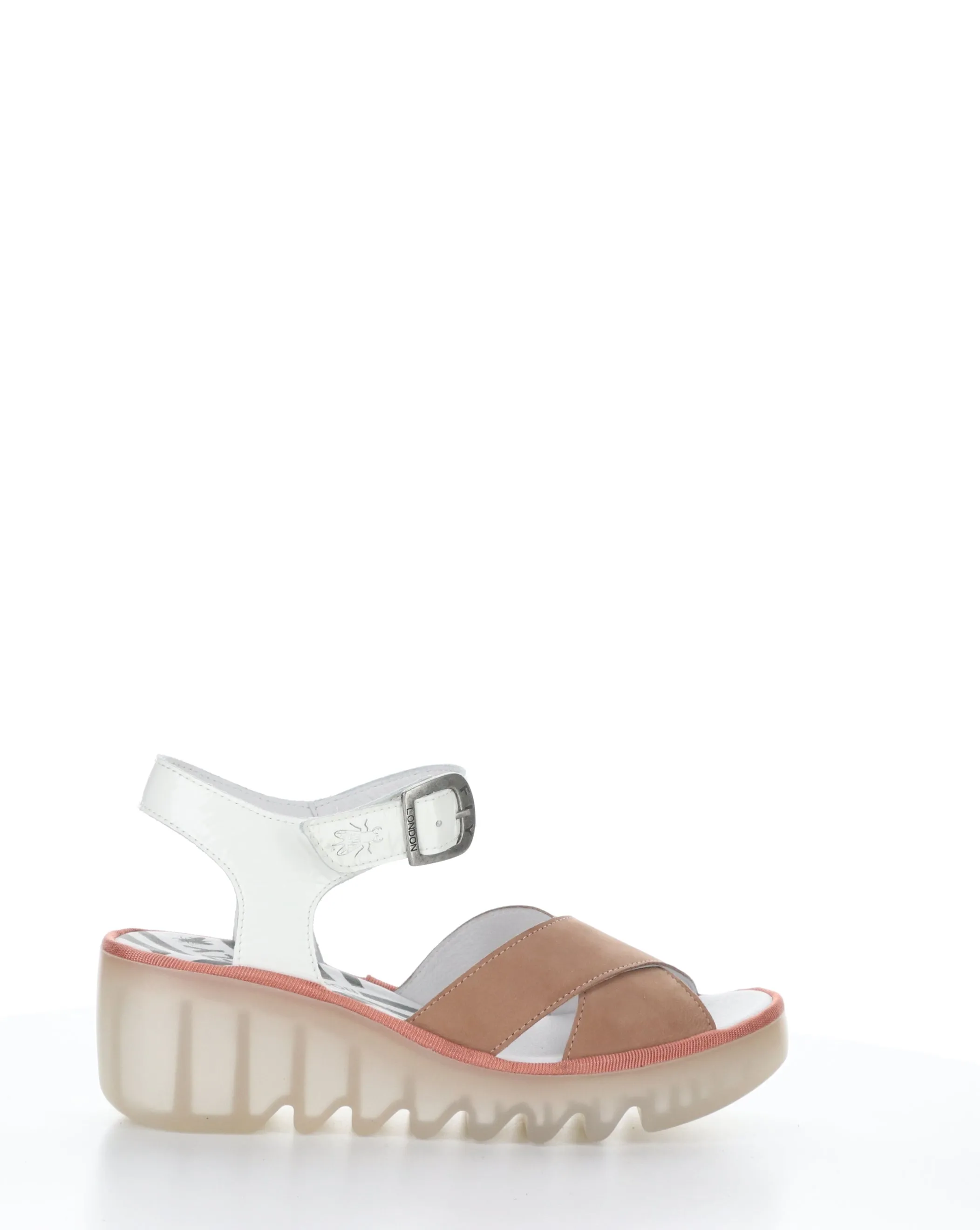 BACE411FLY Pink Off-White Round Toe Sandals