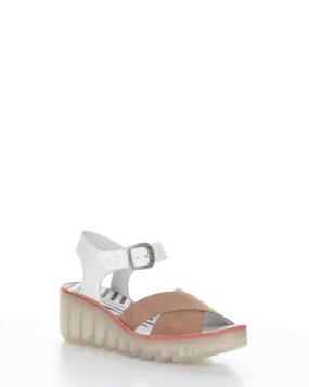 BACE411FLY Pink Off-White Round Toe Sandals