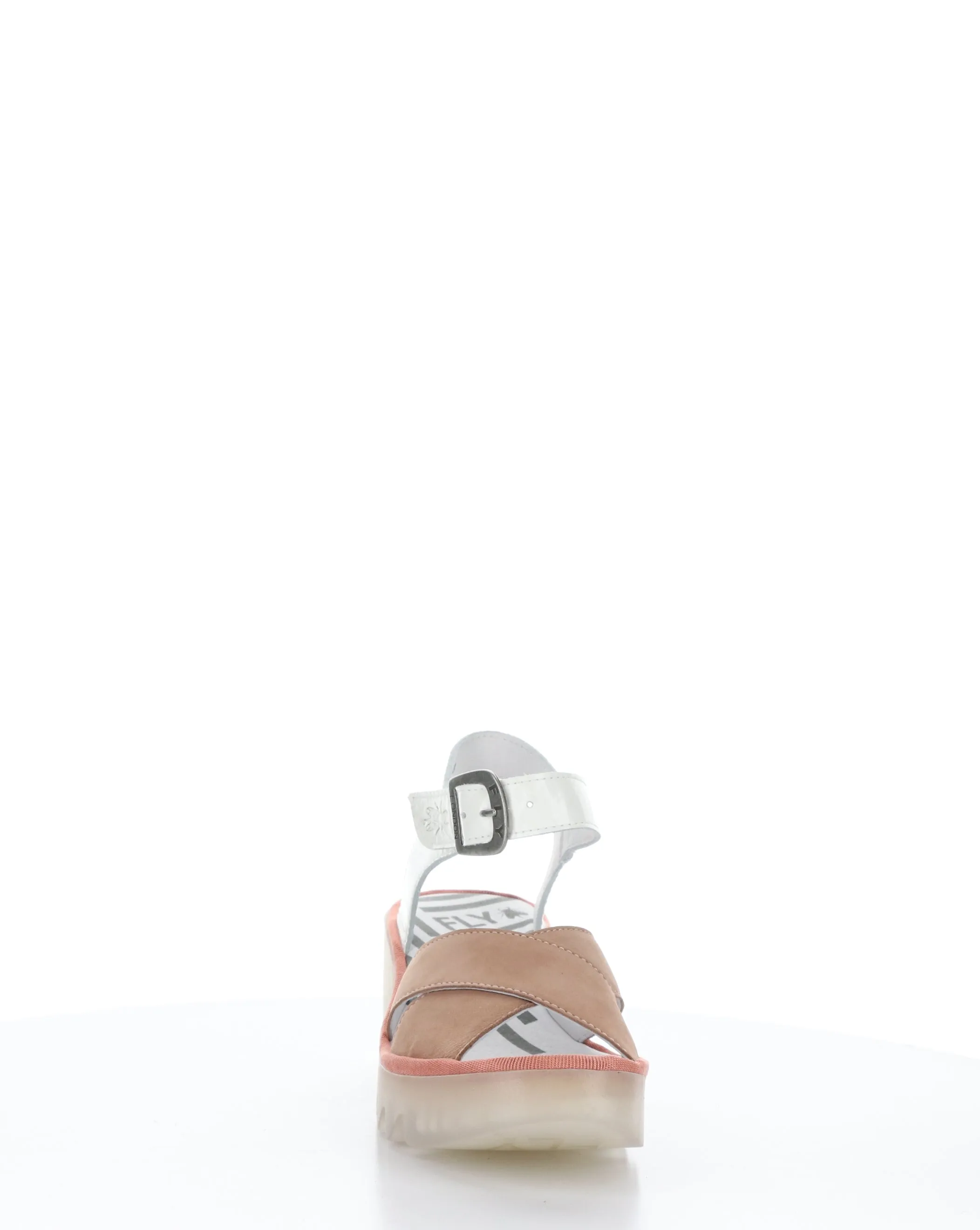 BACE411FLY Pink Off-White Round Toe Sandals