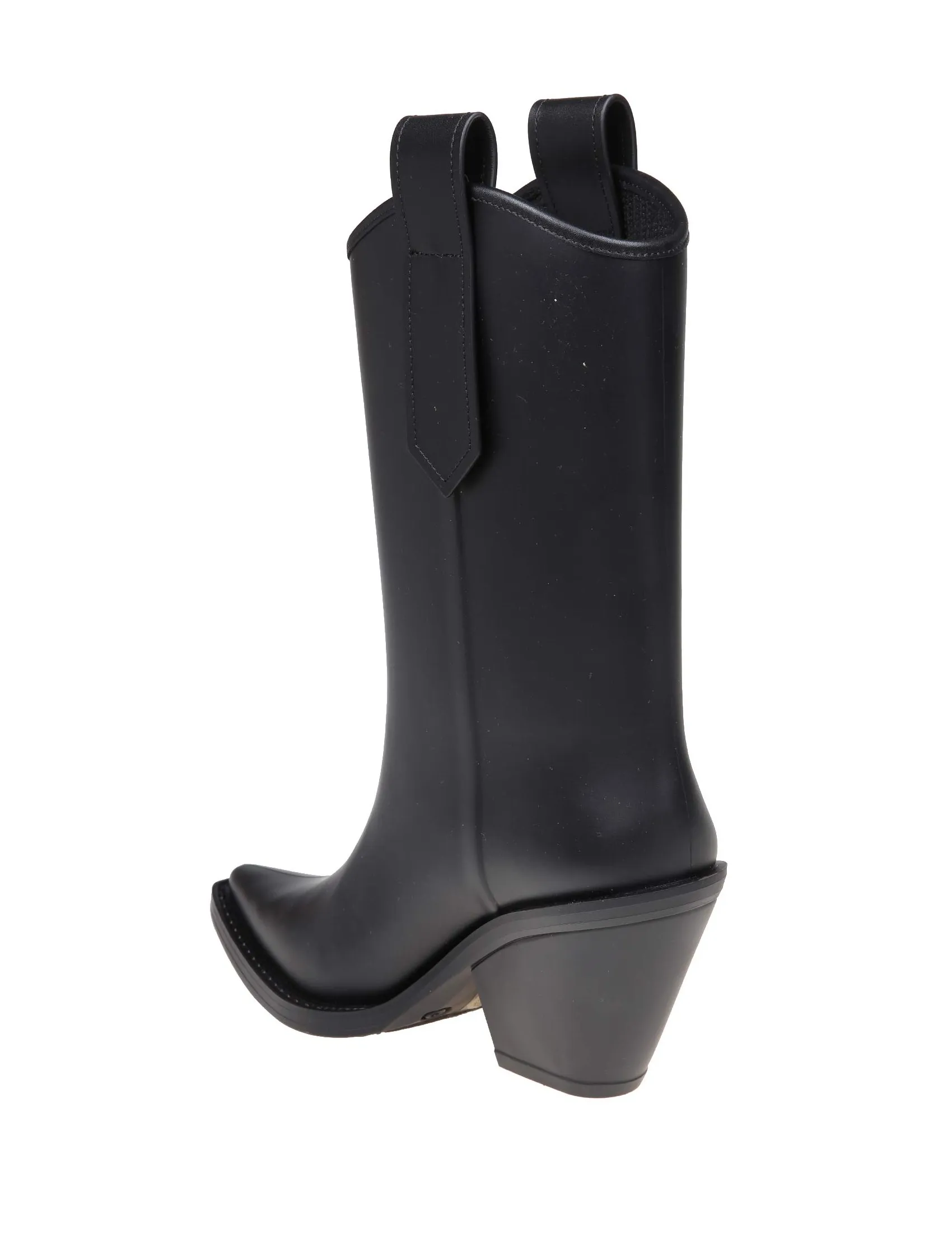 Balmain Rubber Ankle Boot in Black Color