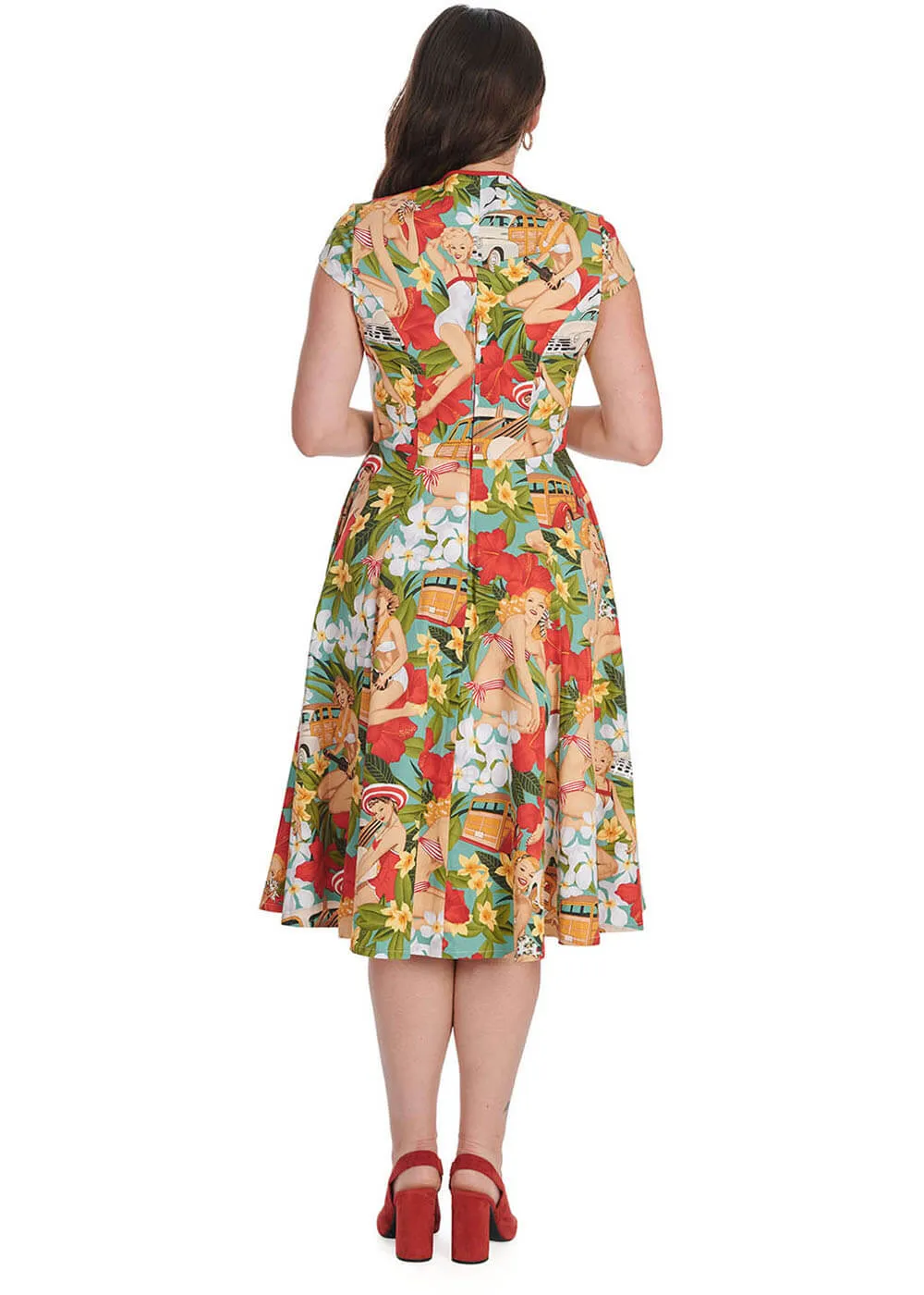 Blue Dreamer Pin-Up 50's Swing Dress by Banned Tropic