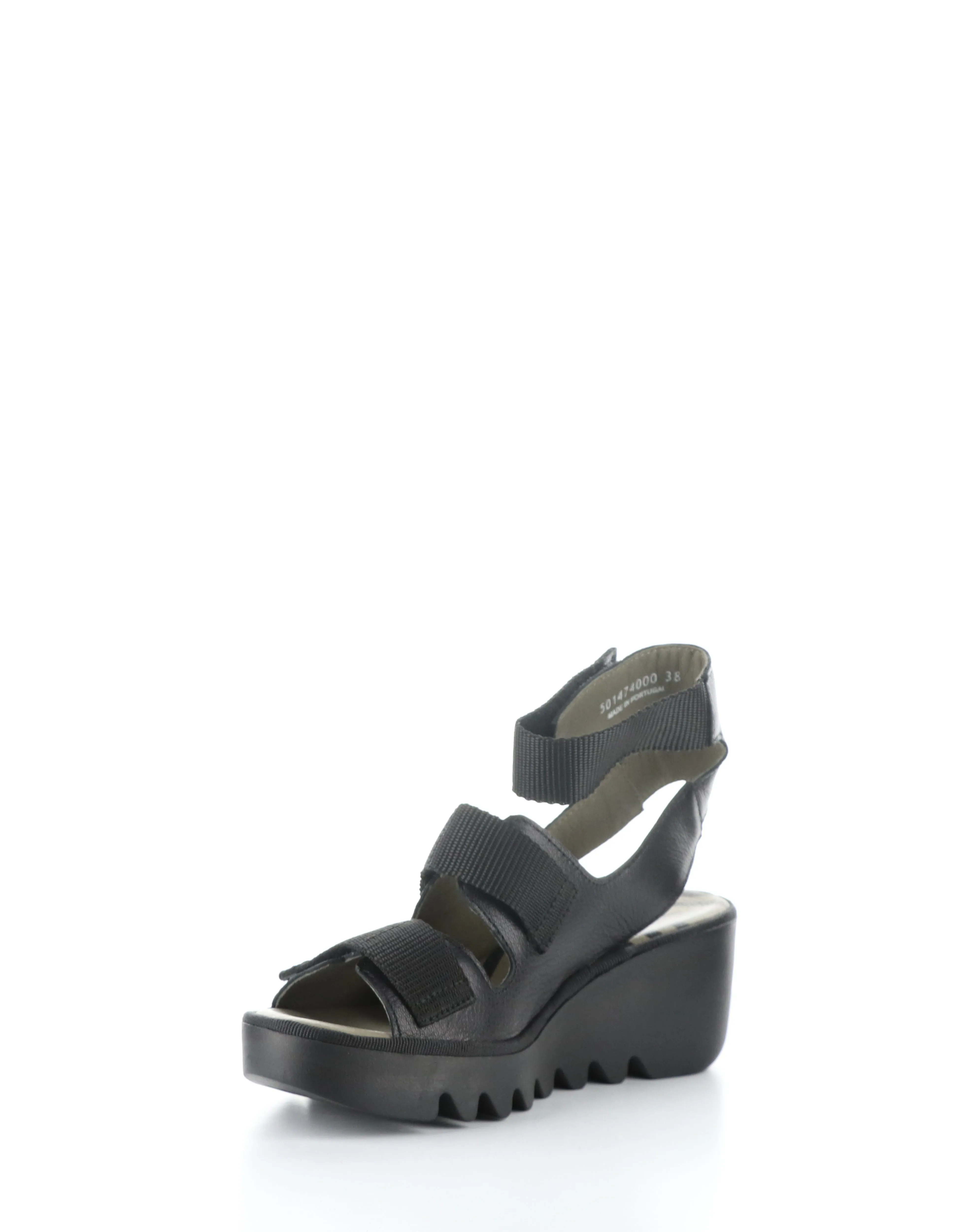 Beachy Black Velcro Sandals