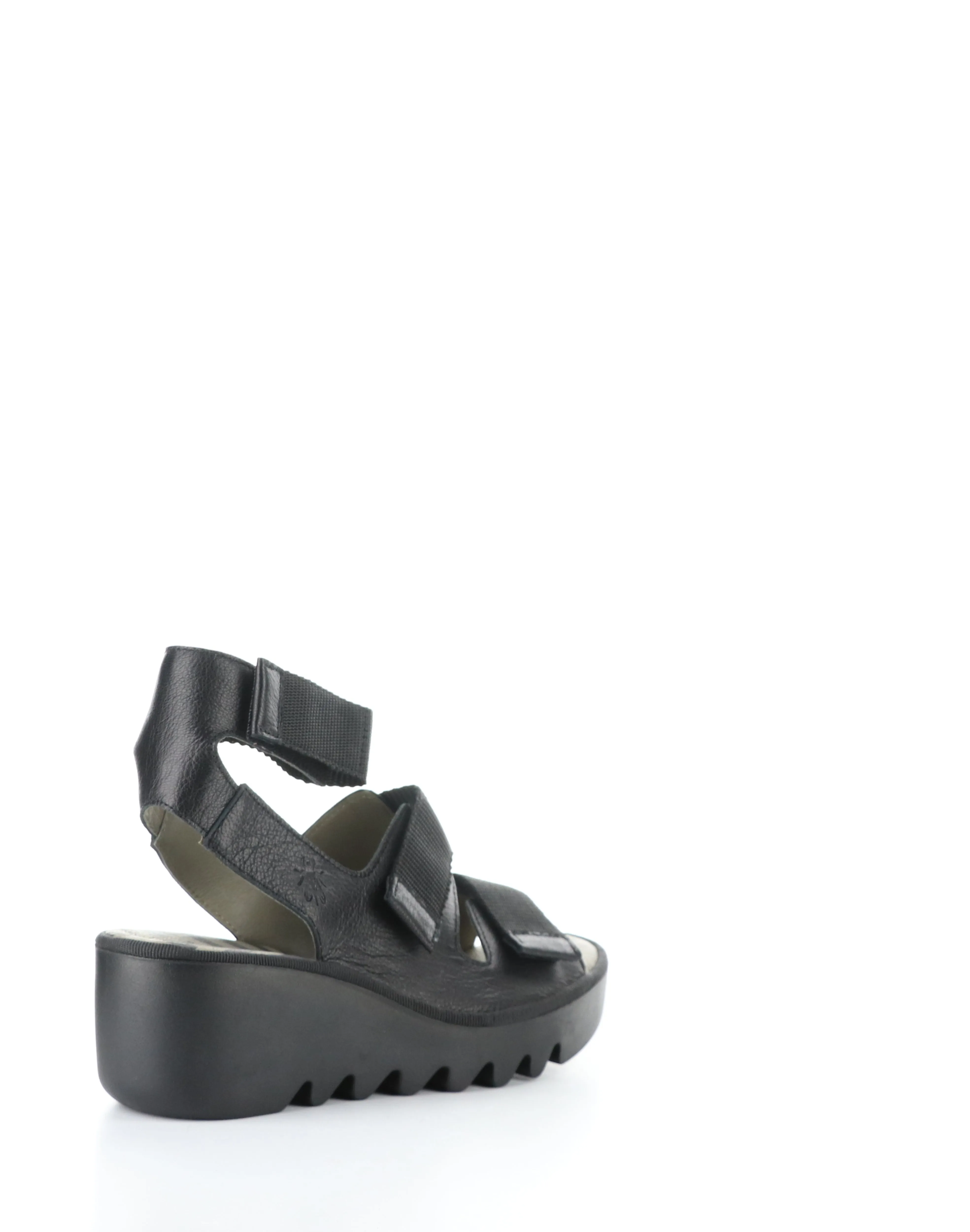 Beachy Black Velcro Sandals