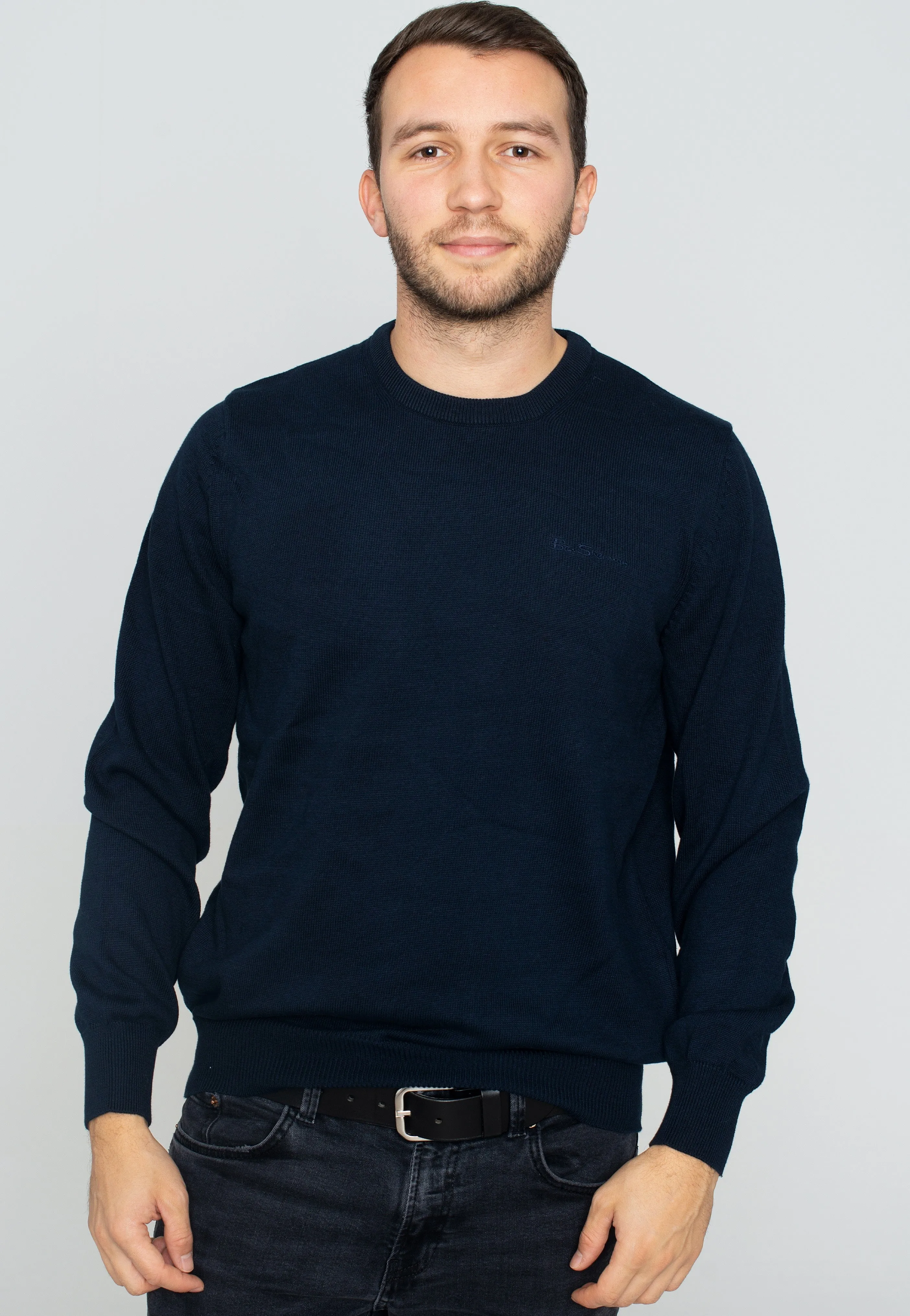 Ben Sherman Navy Cotton Pullover