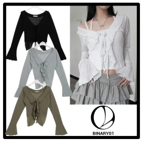 Casual Style Street Style Logo Cardigans from Binary01