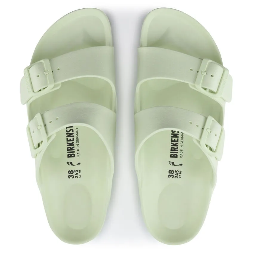 Birkenstock Women's Arizona EVA Slide Sandals in Faded Lime Color