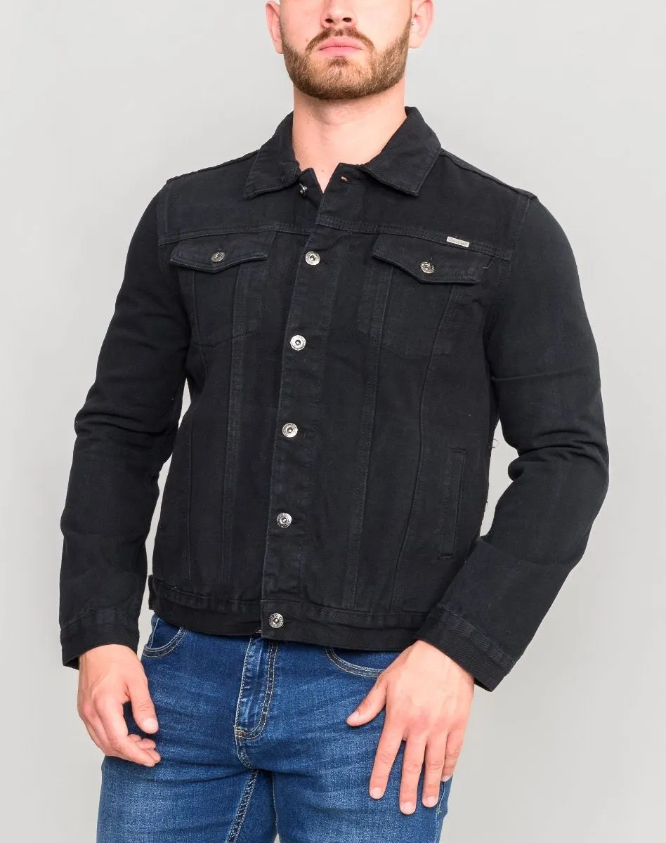 Black Denim Trucker Jacket by Duke Western