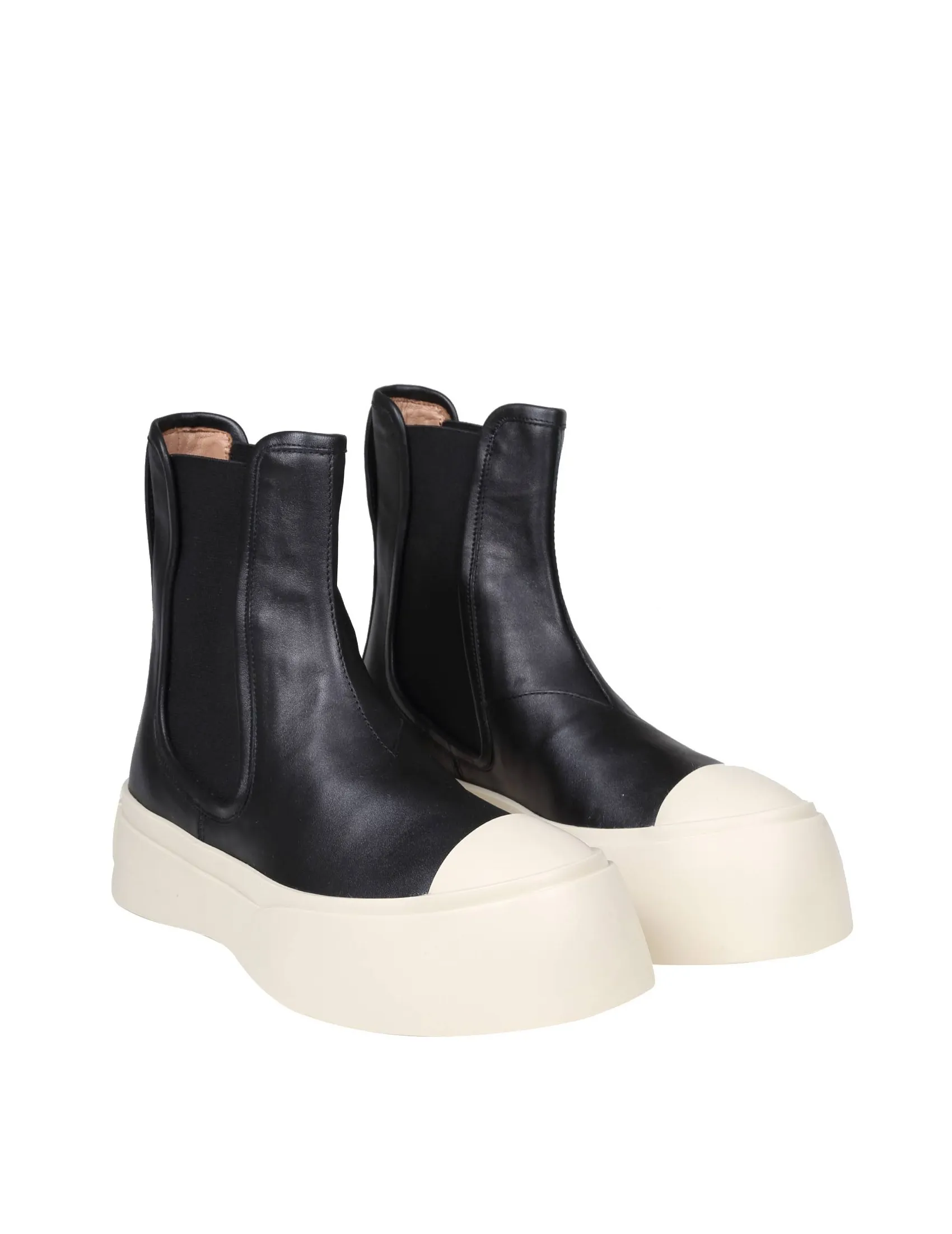 Black Nappa Ankle Boots by Marni Chelsea