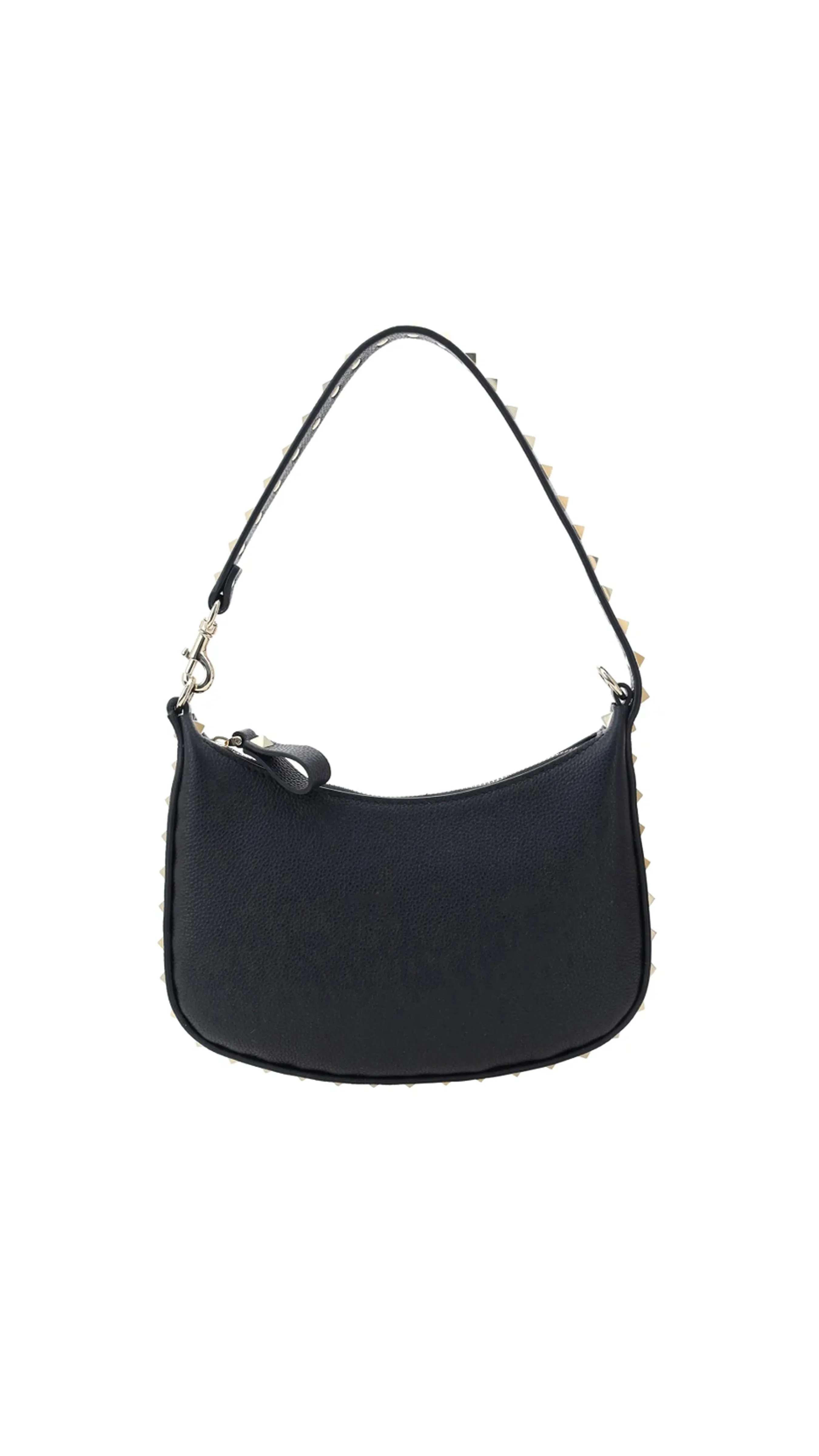 Black Rockstud Mini Hob Bag