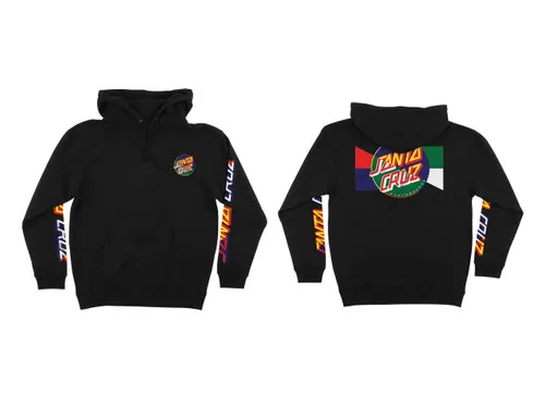 Black Santa Cruz Dot Blocker Pullover Hoodie