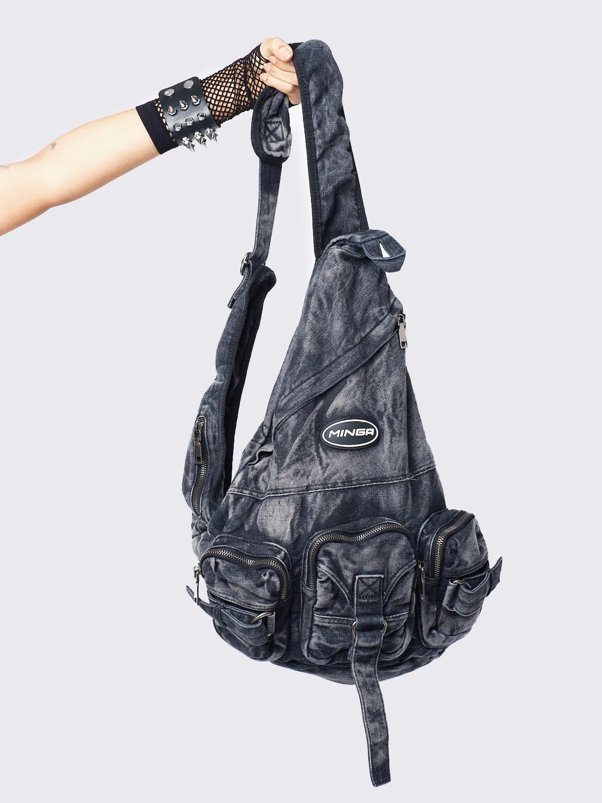 Black Sling Bag - Urban Washed Style