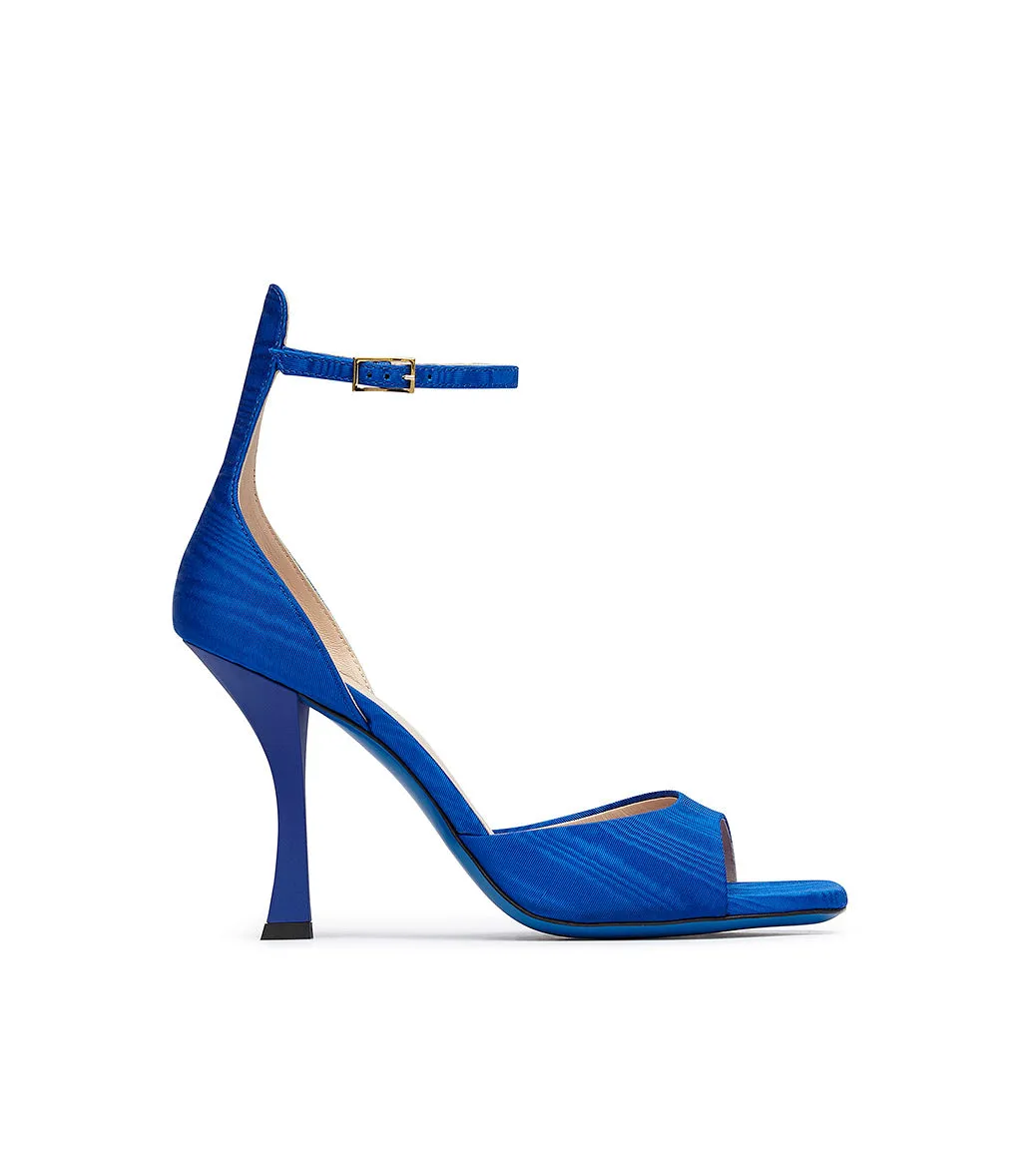 Blue moiré sandals