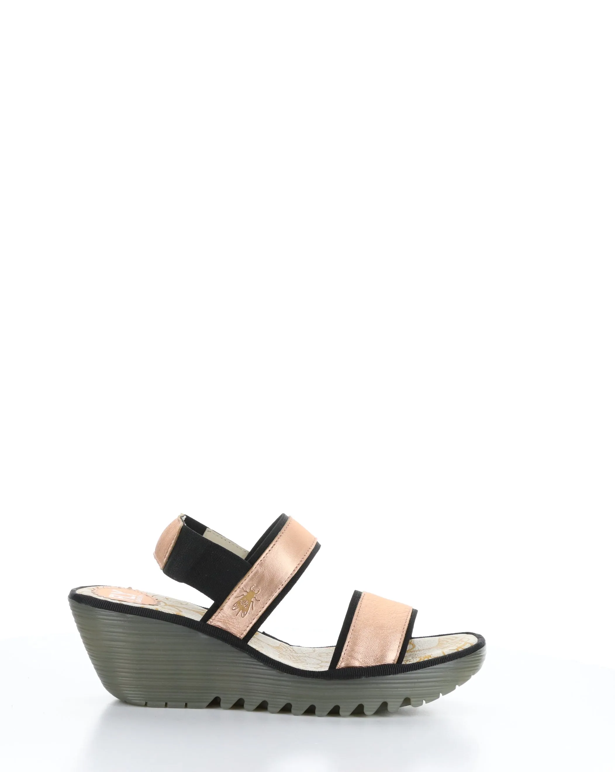 BLUSH GOLD Elasticated Sandals - YACO416FLY 005