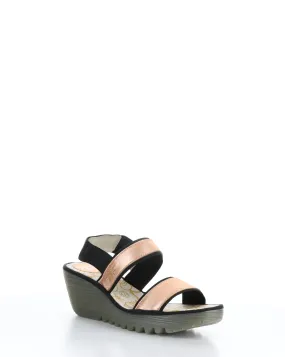 BLUSH GOLD Elasticated Sandals - YACO416FLY 005