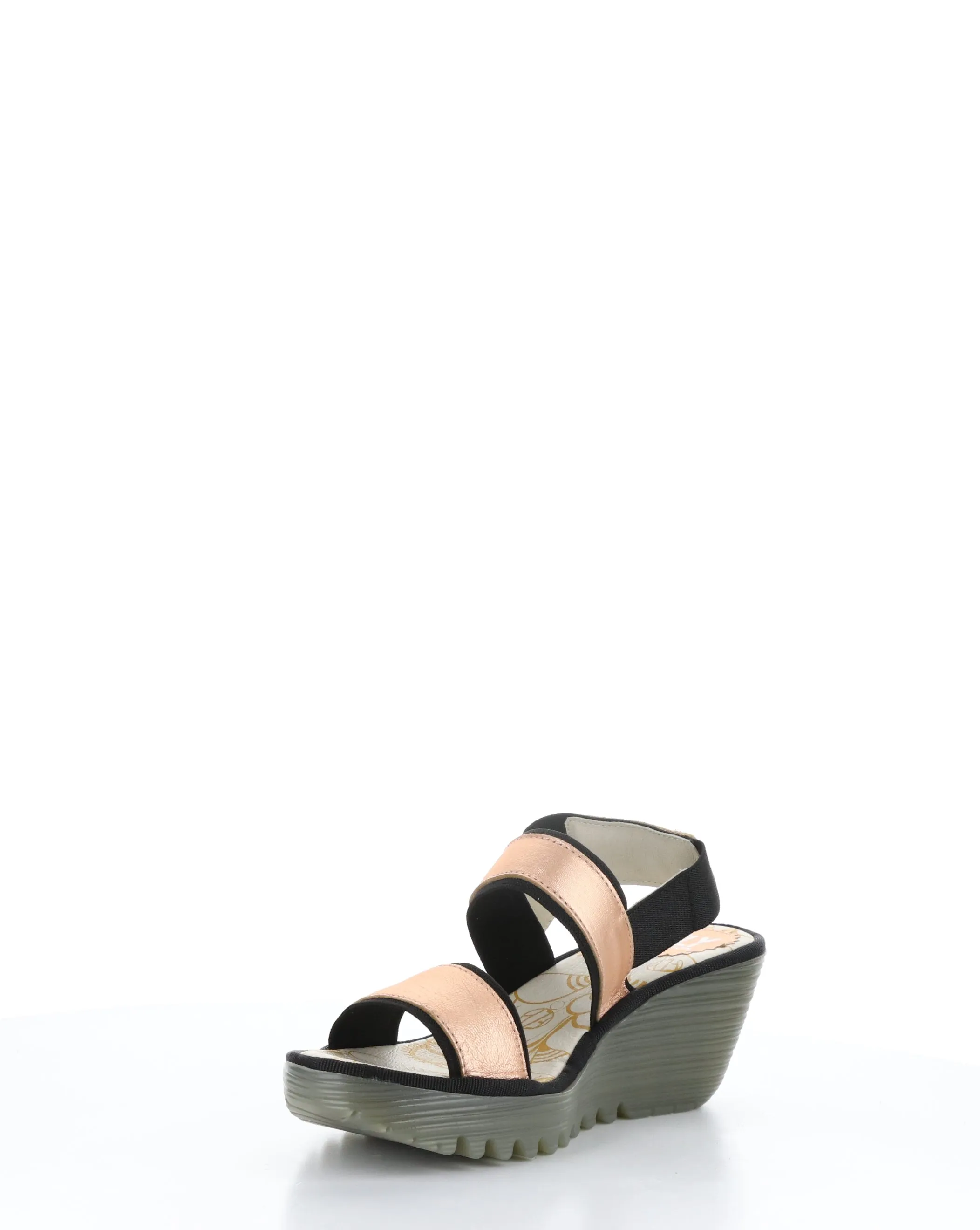 BLUSH GOLD Elasticated Sandals - YACO416FLY 005