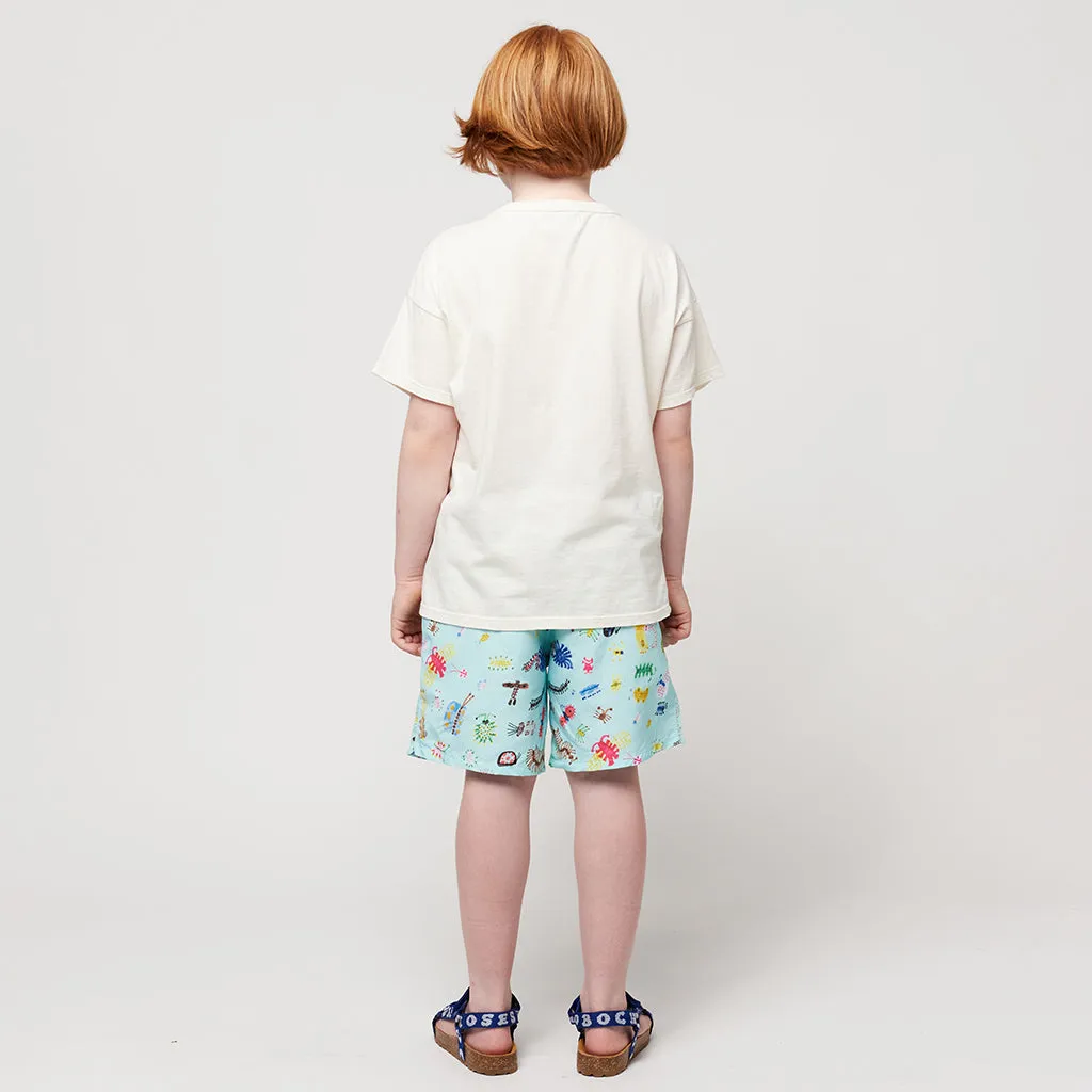 Bobo Choses Child Funny Insects Swim Shorts Aqua Blue