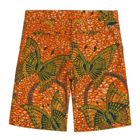 Bonpoint Orange Dutch Wax Print Elyas Child Shorts