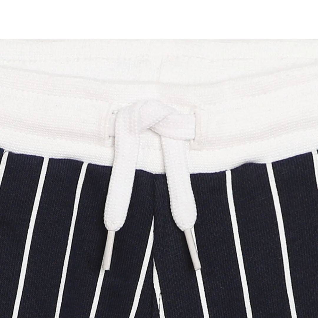 Boss Navy-White Striped Infant Shorts