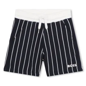 Boss Navy-White Striped Infant Shorts