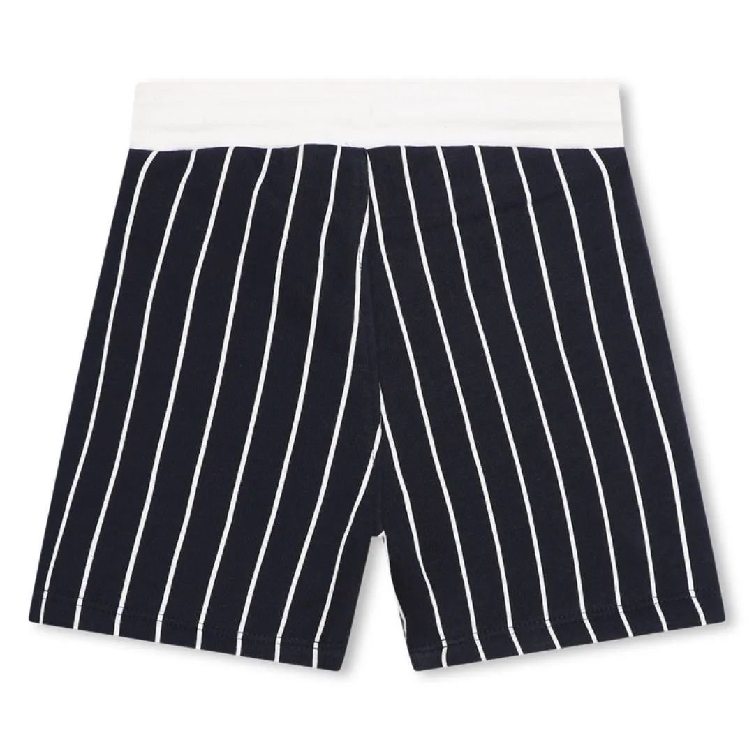 Boss Navy-White Striped Infant Shorts