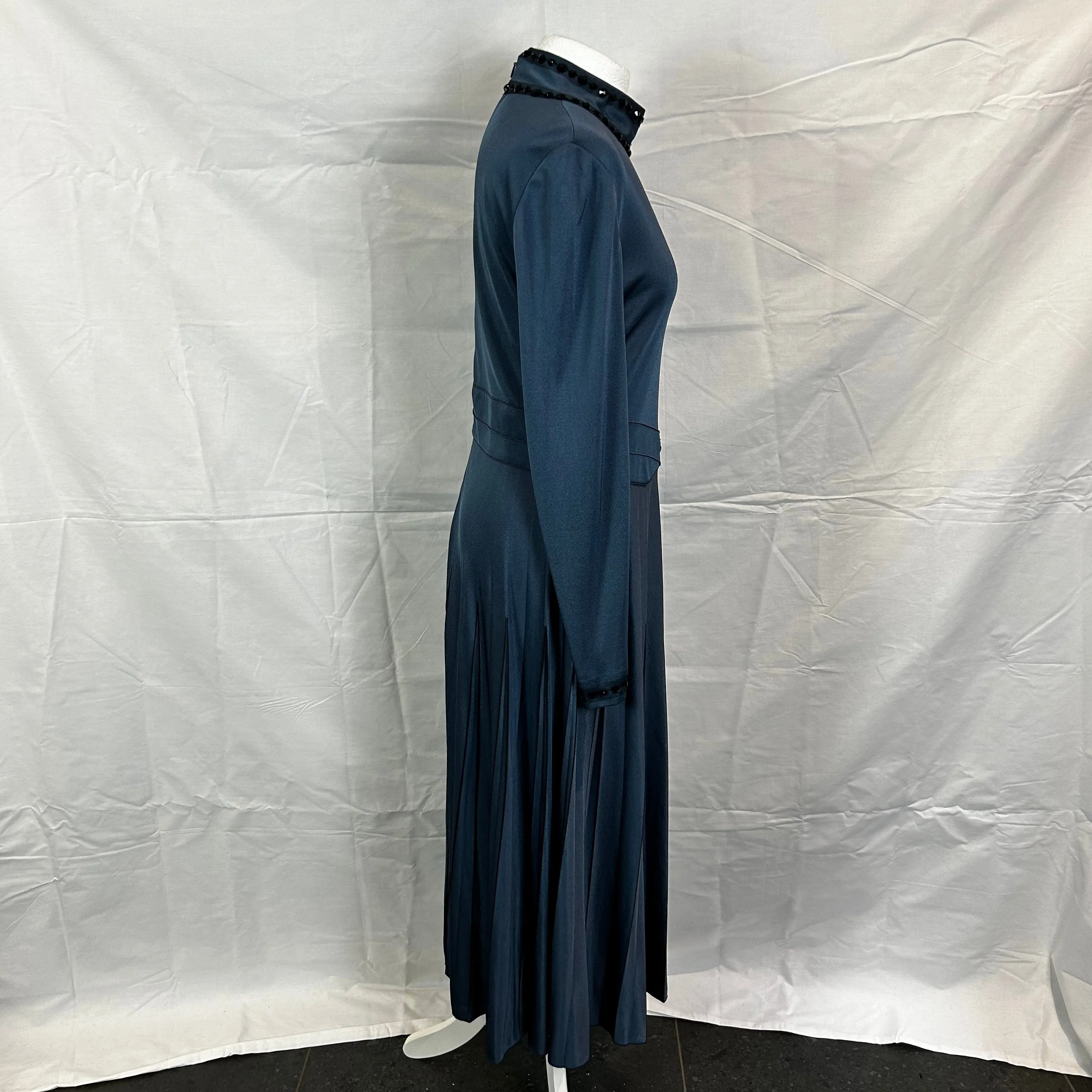 Bottega Veneta Blue Jewel Maxi Dress XL with Embellishments, Est. 1880