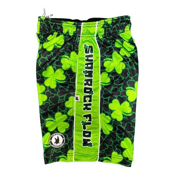 Boy's Shamrock Pattern Swim Shorts