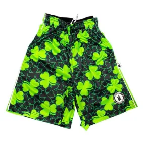 Boy's Shamrock Pattern Swim Shorts