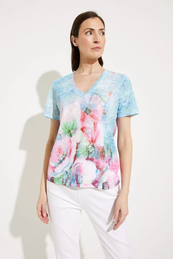 Bright Flower Print Tee