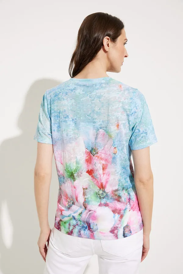 Bright Flower Print Tee