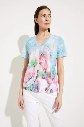 Bright Flower Print Tee