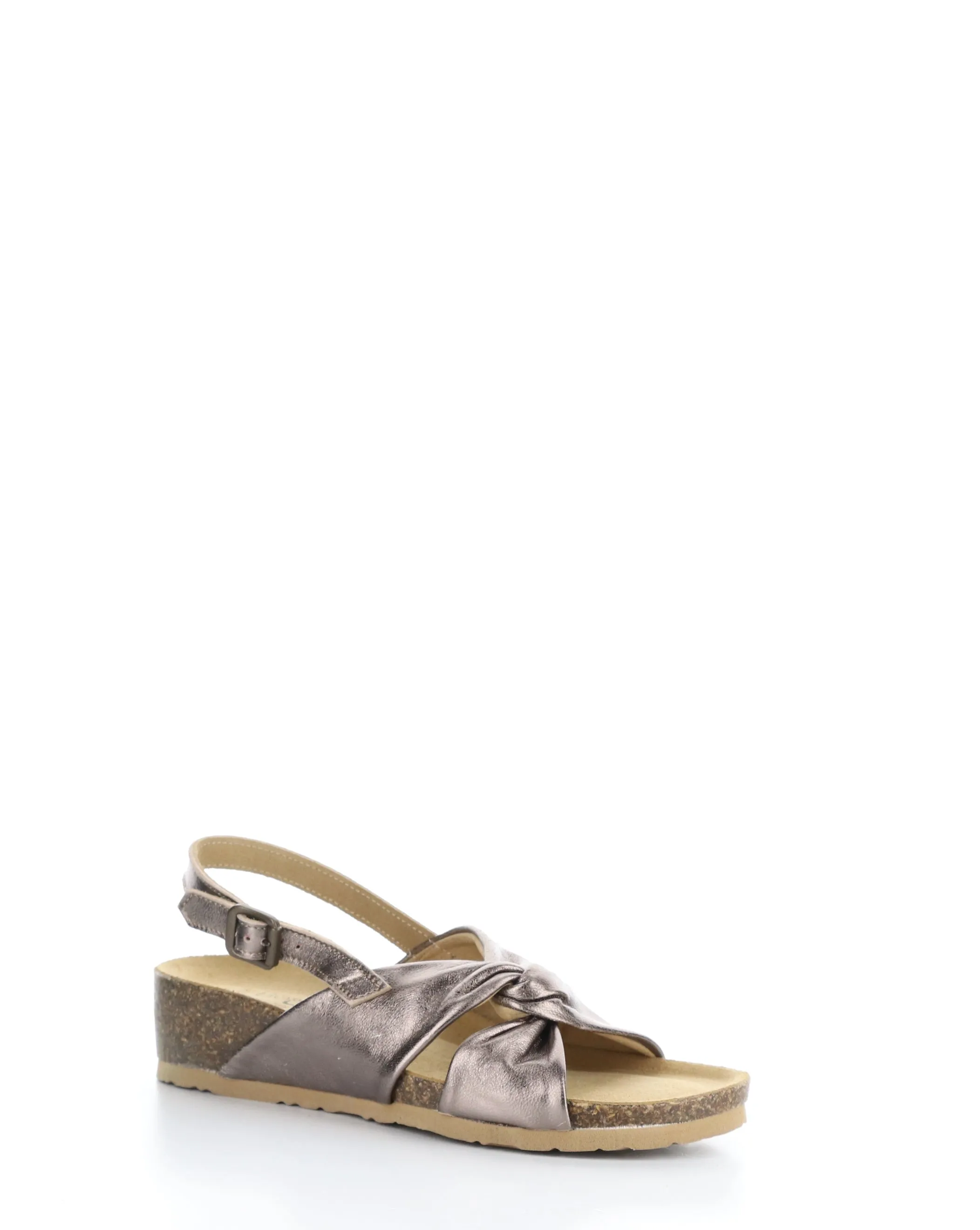 Bronze Round Toe Sandals - LEOLA