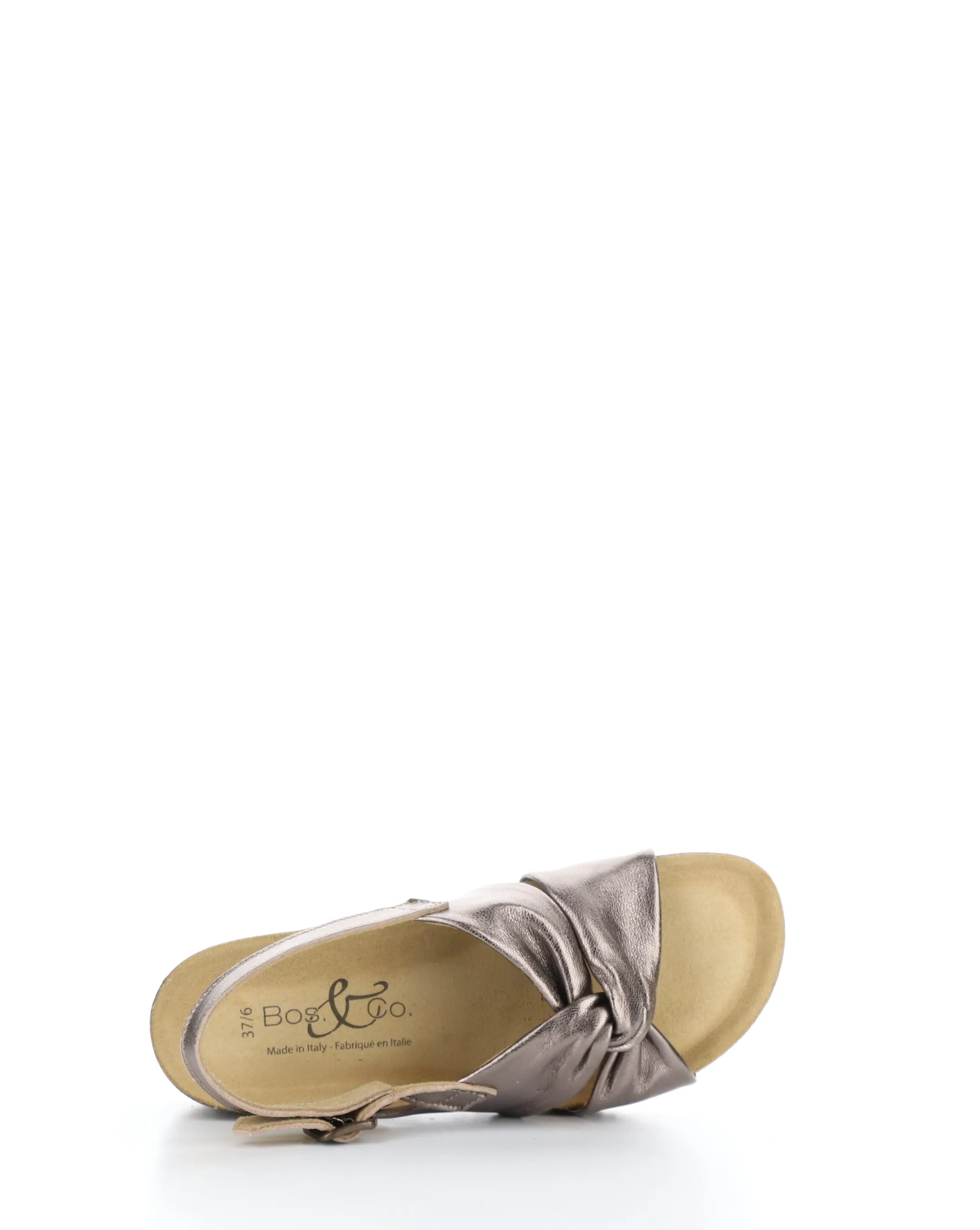 Bronze Round Toe Sandals - LEOLA