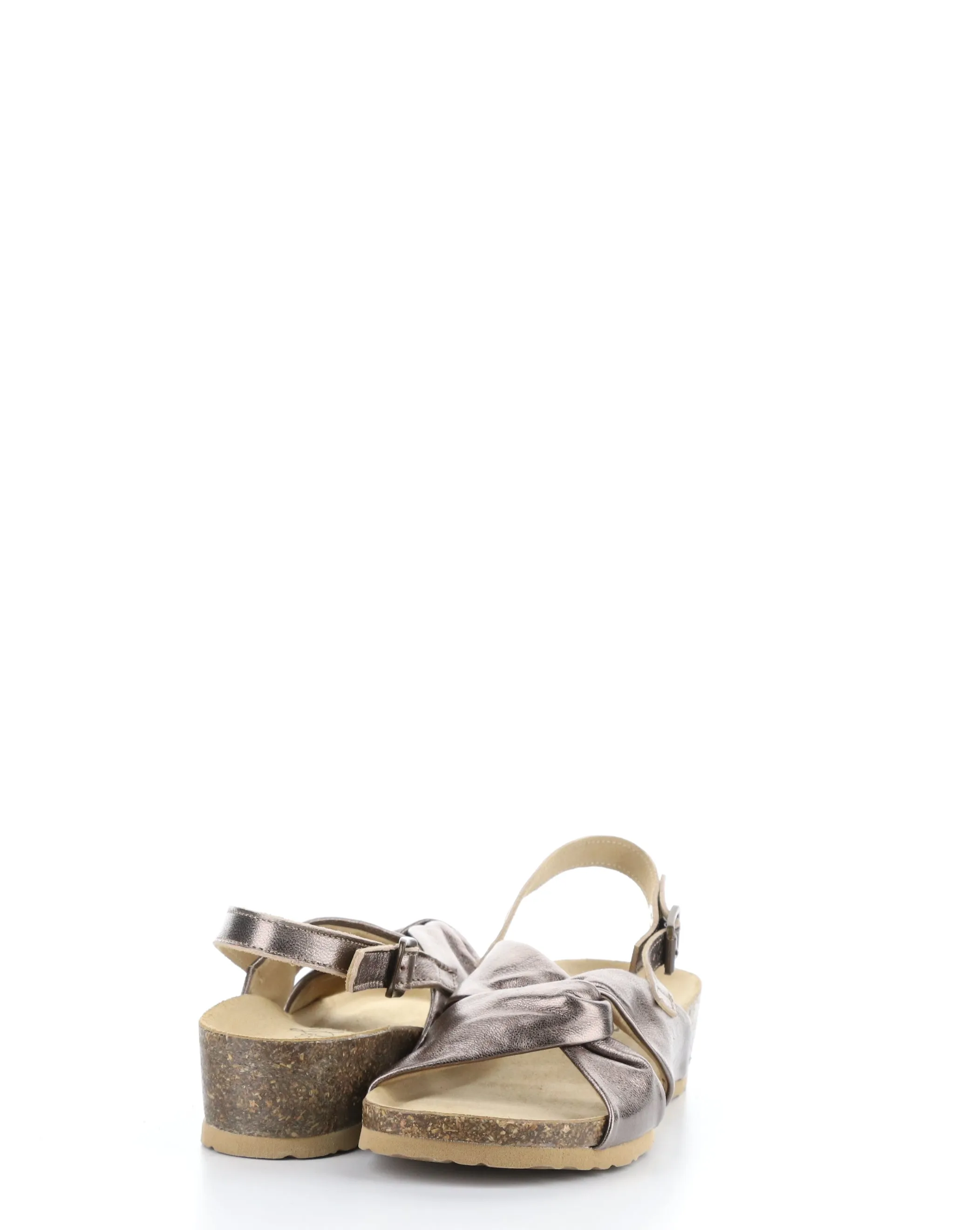 Bronze Round Toe Sandals - LEOLA