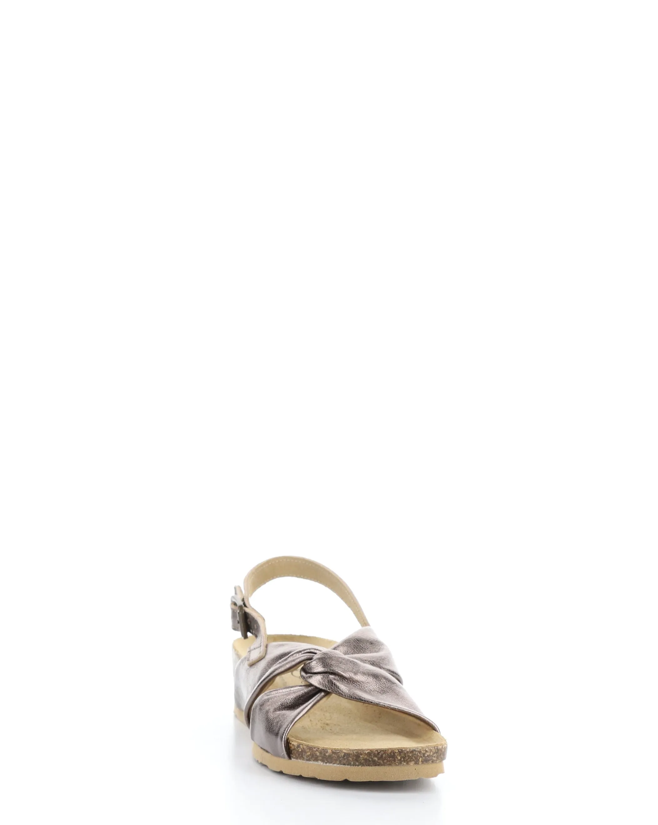 Bronze Round Toe Sandals - LEOLA