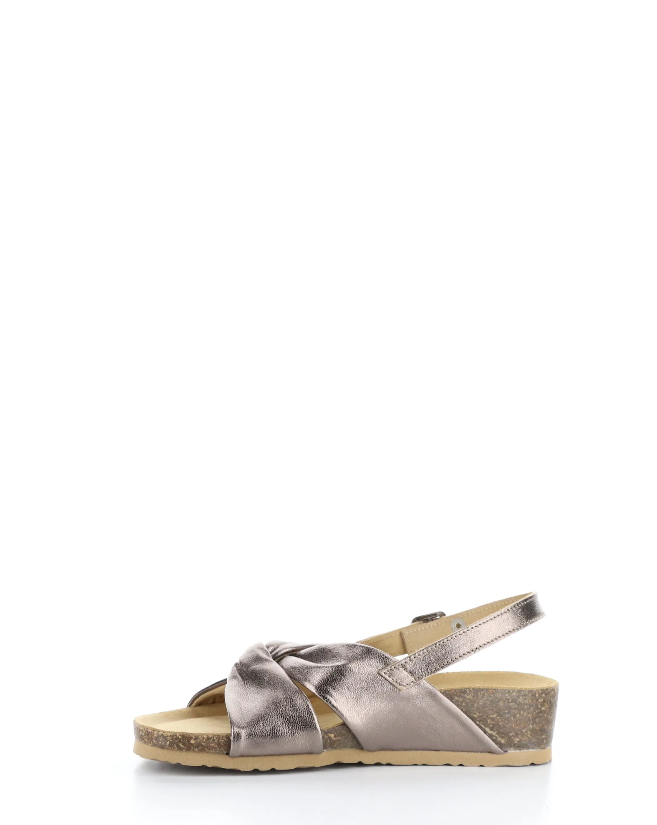 Bronze Round Toe Sandals - LEOLA