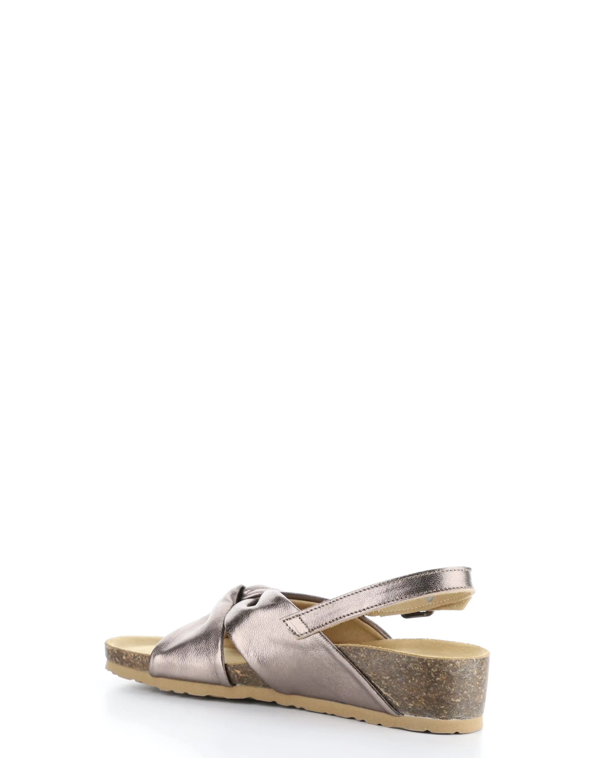 Bronze Round Toe Sandals - LEOLA