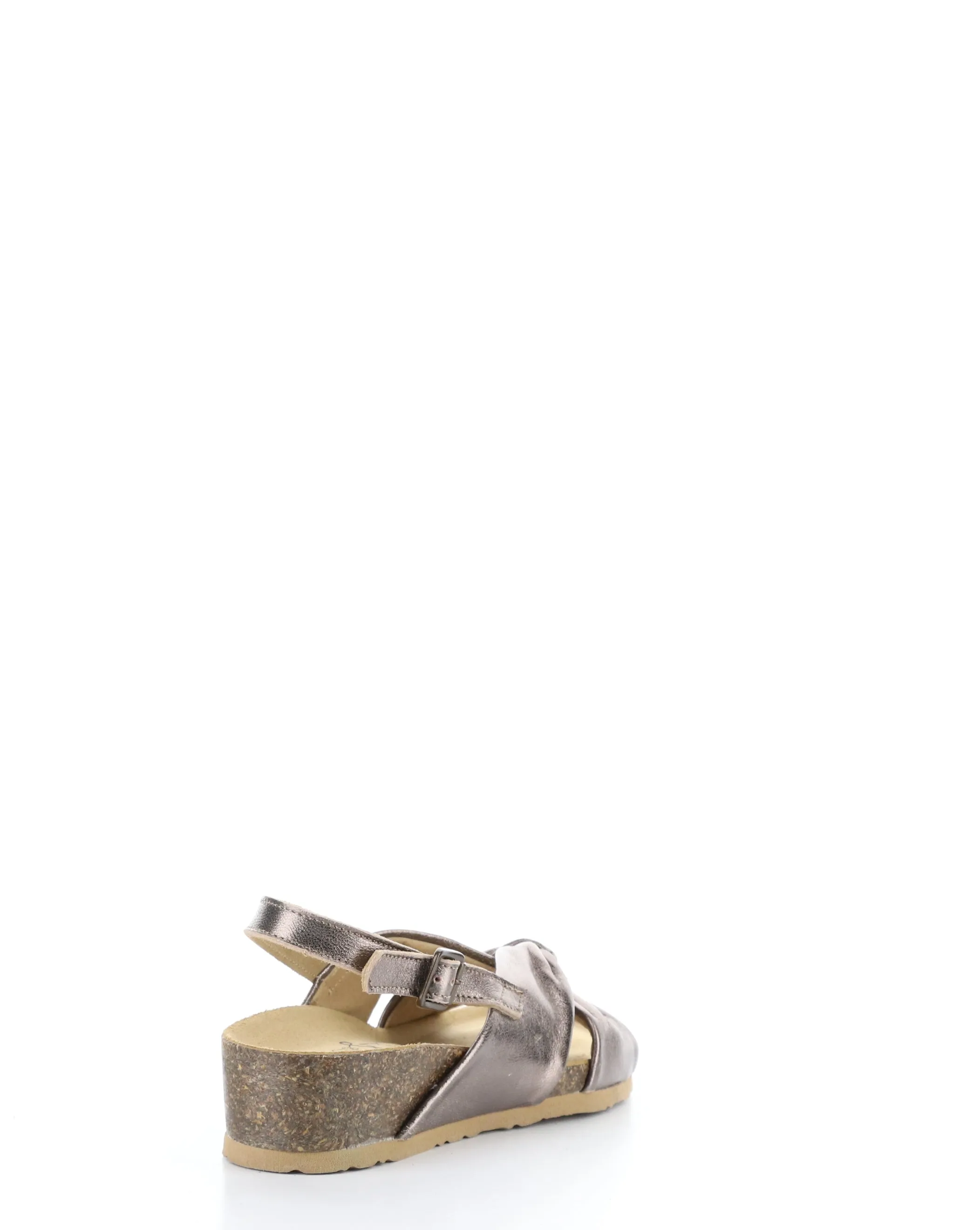 Bronze Round Toe Sandals - LEOLA