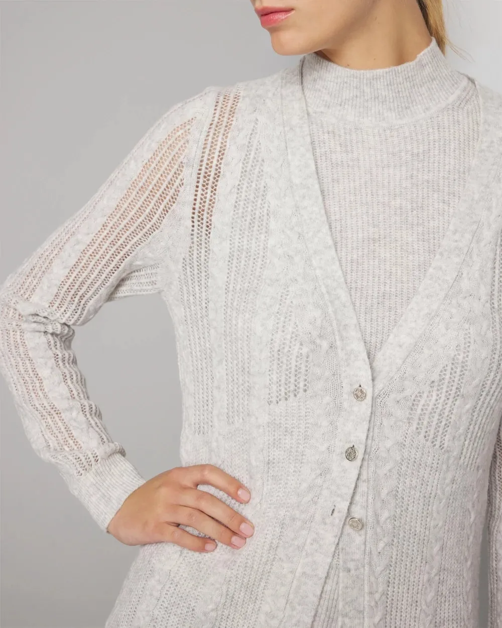 Duster Cable Stitch Sweater