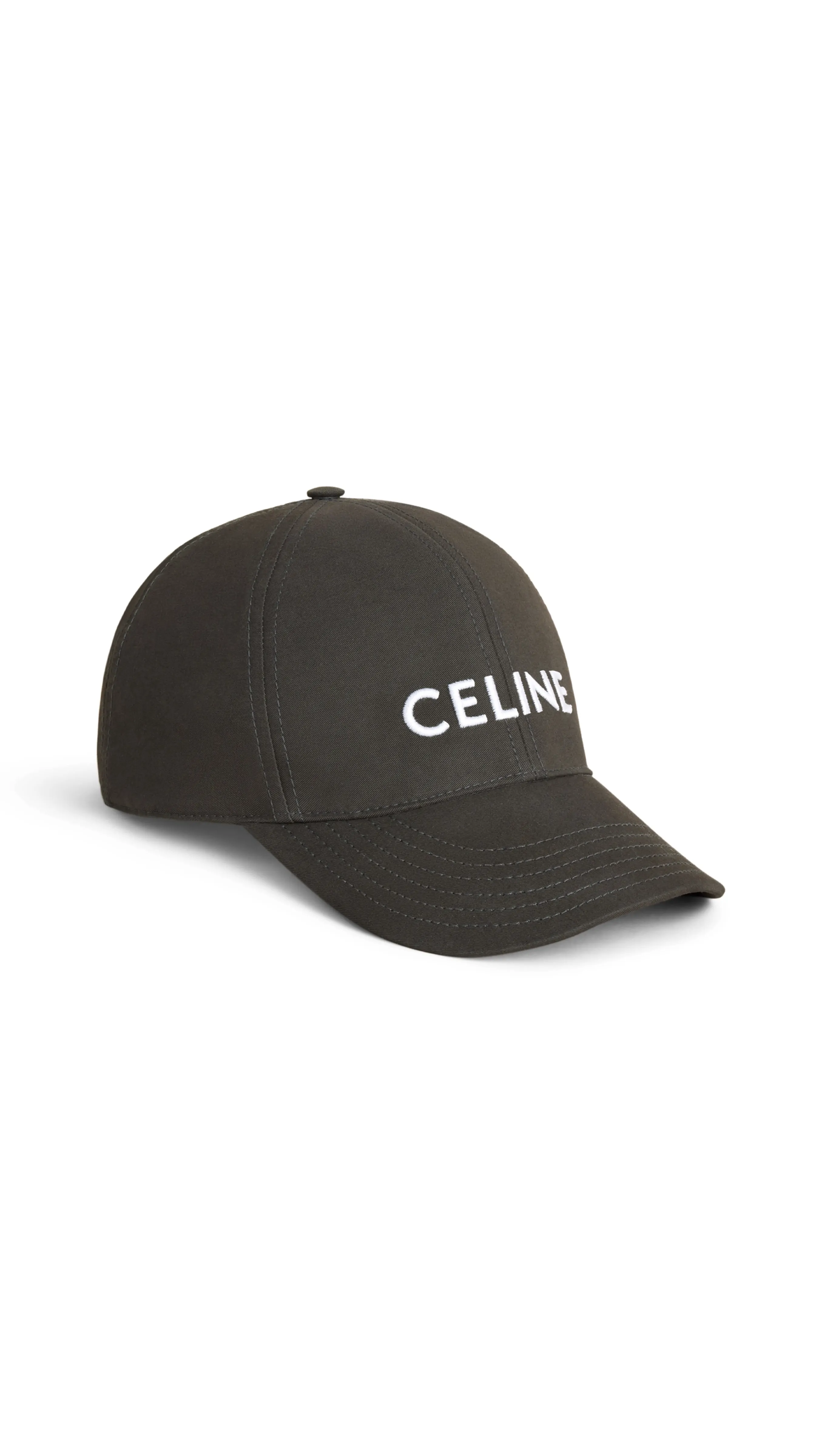 Celine Cotton Ebene Baseball Cap