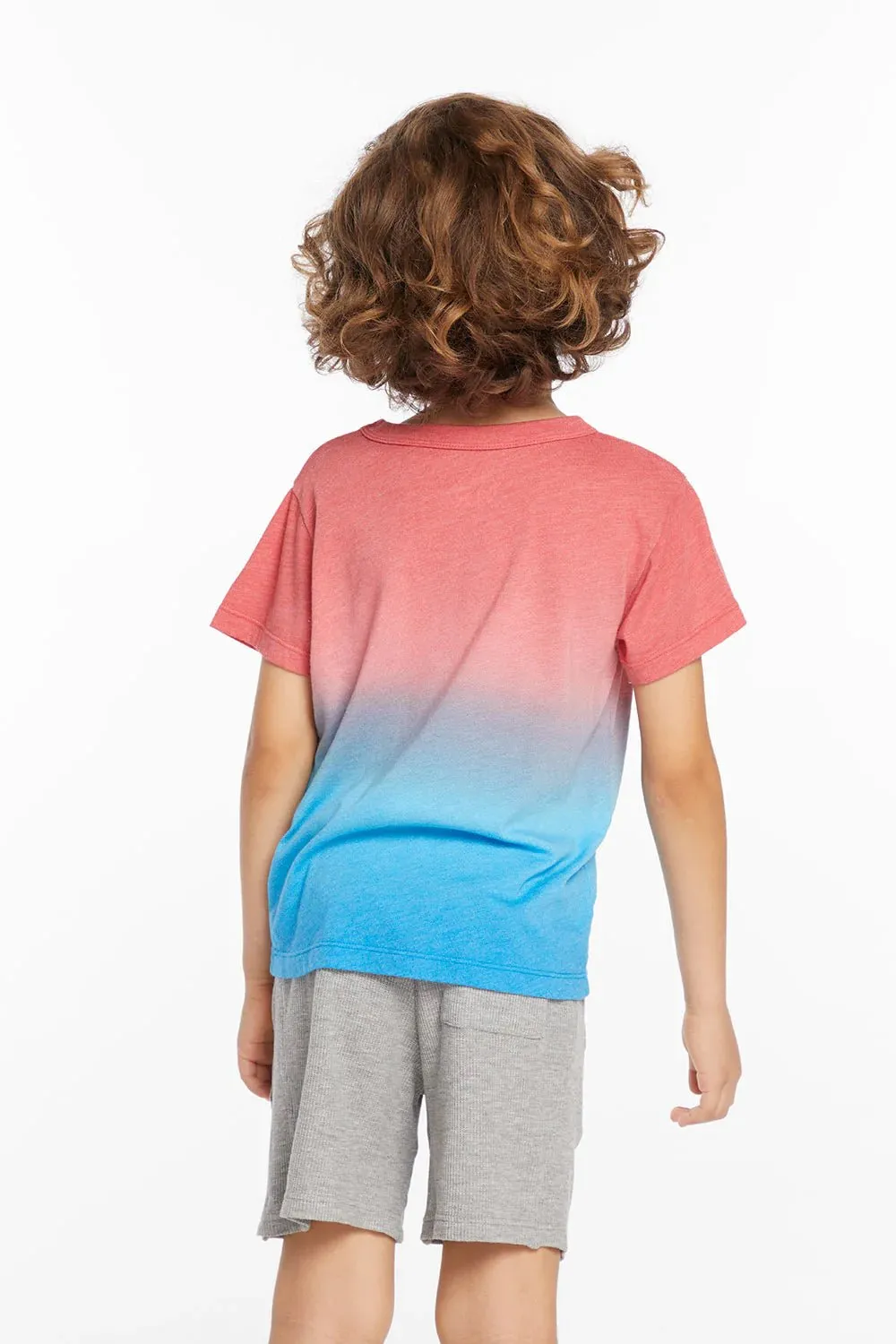 Chaser Kids ACDC Live on Stage T-Shirt Red Blue Dip Dye