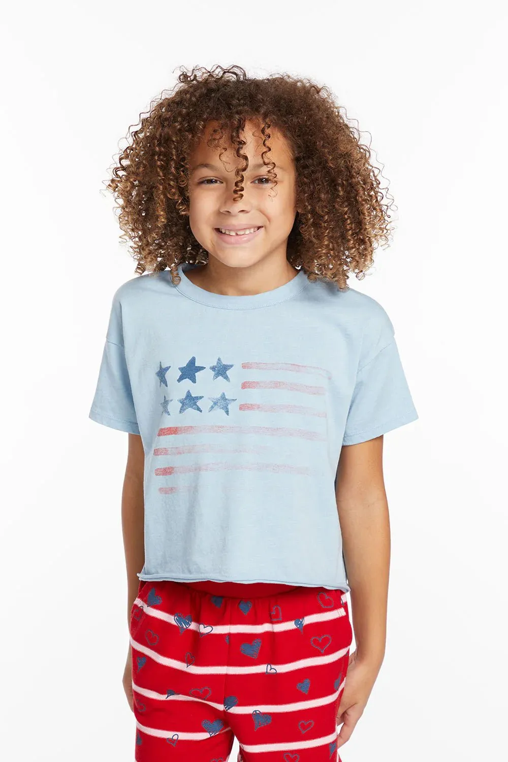 Chaser Kids Flag T-Shirt Clear Sky - Shop Now!