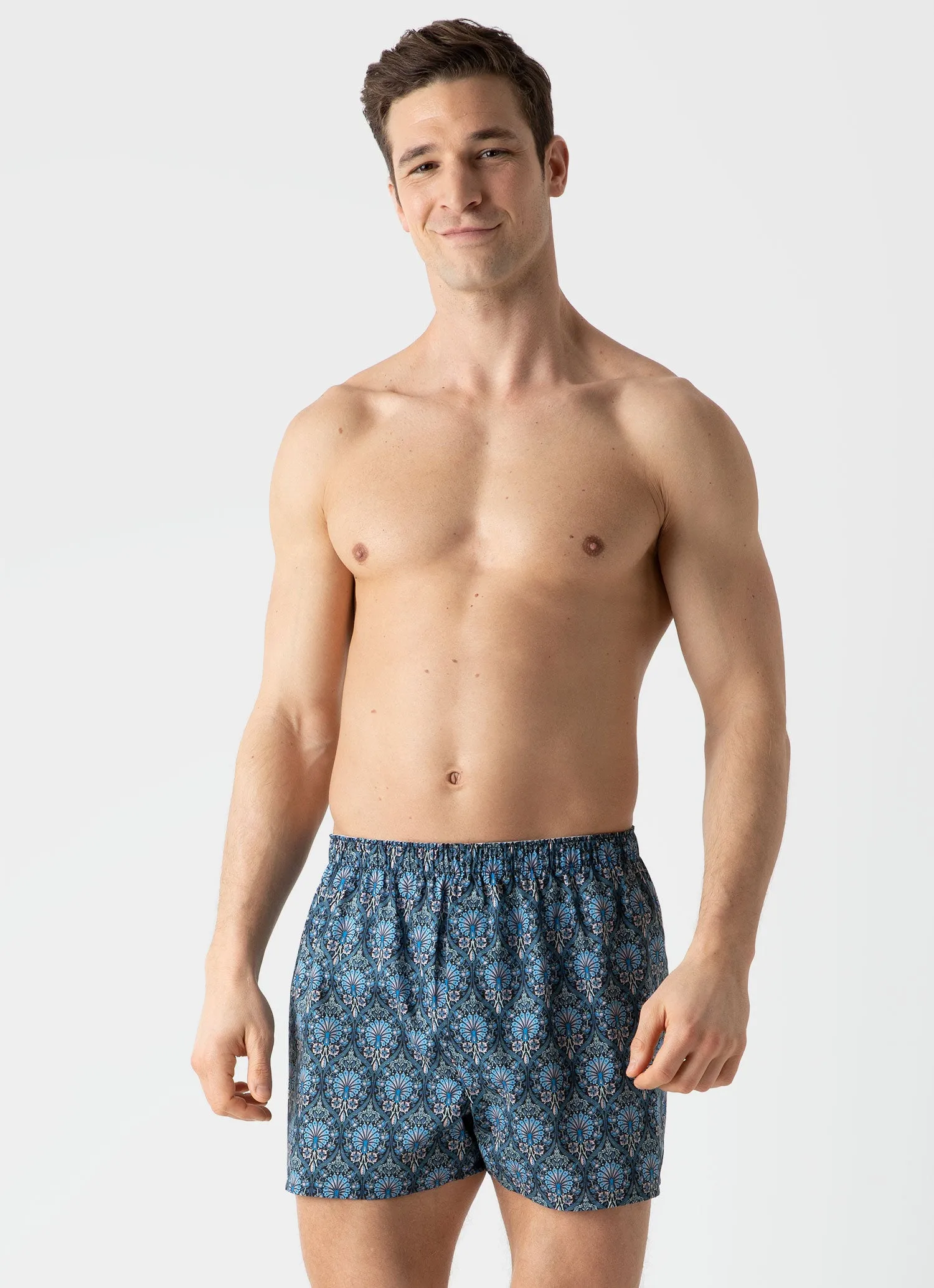 Classic Boxer Shorts Liberty Fabric Peacock Place Men